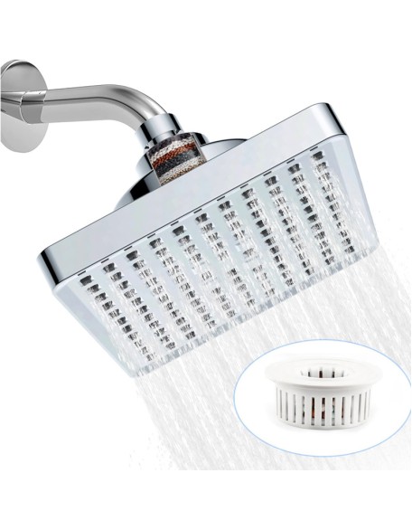 Filter Overhead Spray Shower Shower Bathroom 6 Inch Removable Booster Shower Head