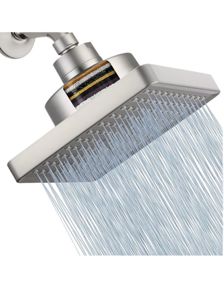 Filter Overhead Spray Shower Shower Bathroom 6 Inch Removable Booster Shower Head