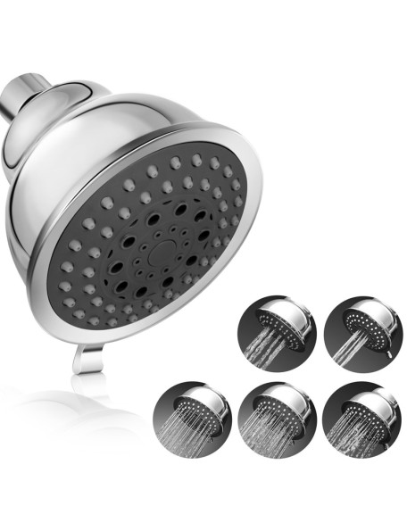 Suspended functional overhead spray electroplated rainfall small shower head showerheads