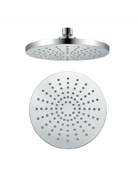 Top spray double-sided fully plated round shower head set into the wall shower