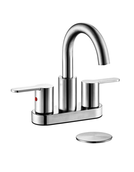 Basin double handle rotatable faucet set hot and cold adjustment function lift start faucet
