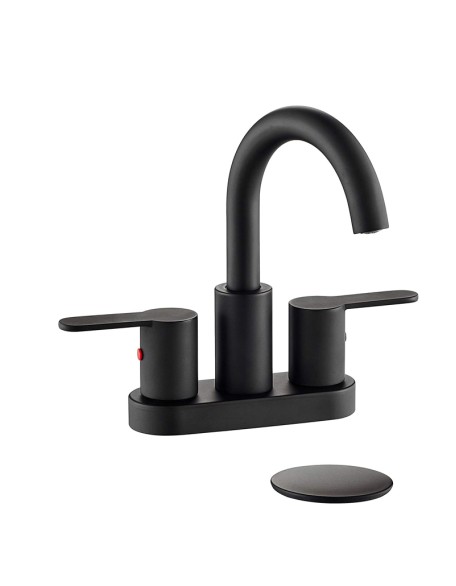 Basin double handle rotatable faucet set hot and cold adjustment function lift start faucet