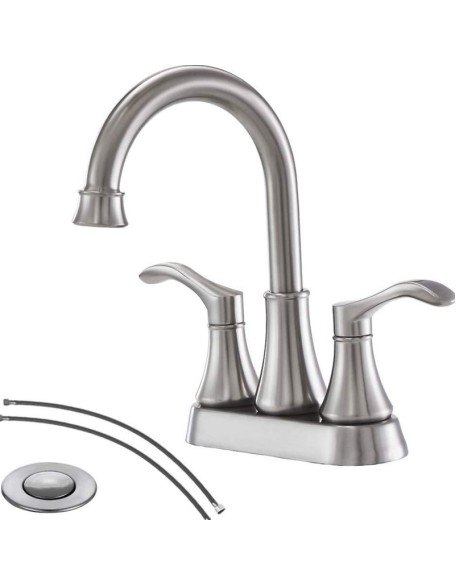 American style hot and cold double handles basin faucet separated with waste basin faucet set