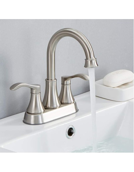 American style hot and cold double handles basin faucet separated with waste basin faucet set