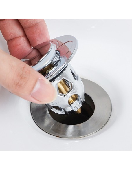 Wash basin press type pop-up core anti-odor basin leak plug copper core drain fittings