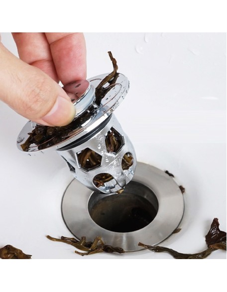 Wash basin press type pop-up core anti-odor basin leak plug copper core drain fittings