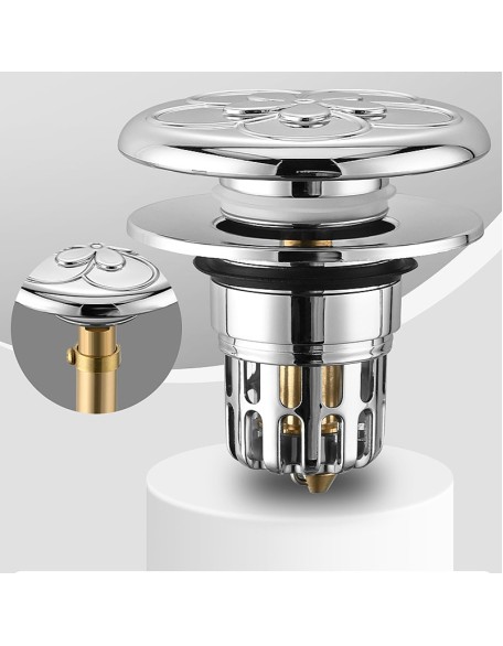Washbasin leak plug pop-up core drain fittings sink press type anti-odor filter plugs