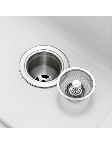 Kitchen sink sink strainer screen stainless steel sink plug washbasin anti-clogging drain stopper