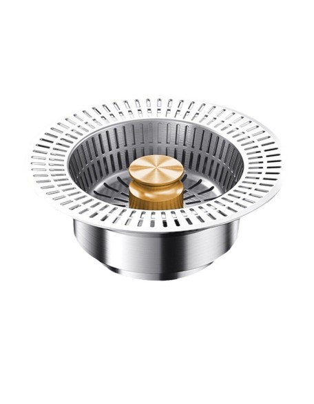 Stainless Steel Kitchen Sink Pop-Up Core Drainer Dishwasher Strainer Carrying Basket Leak Stopper