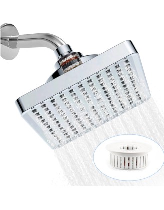 Filter Overhead Spray Shower Shower Bathroom 6 Inch Removable Booster Shower Head