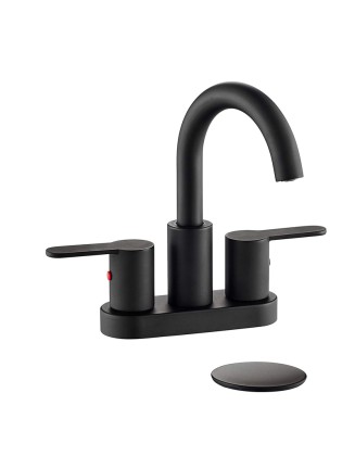 Basin double handle rotatable faucet set hot and cold adjustment function lift start faucet