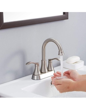 American style hot and cold double handles basin faucet separated with waste basin faucet set