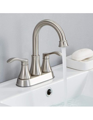 American style hot and cold double handles basin faucet separated with waste basin faucet set