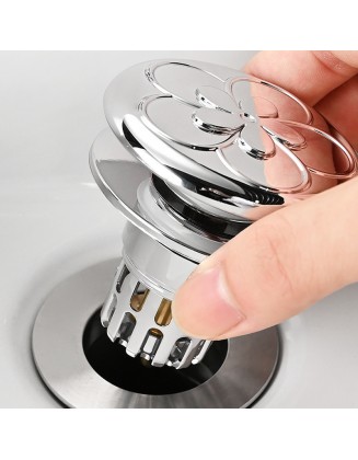 Washbasin leak plug pop-up core drain fittings sink press type anti-odor filter plugs